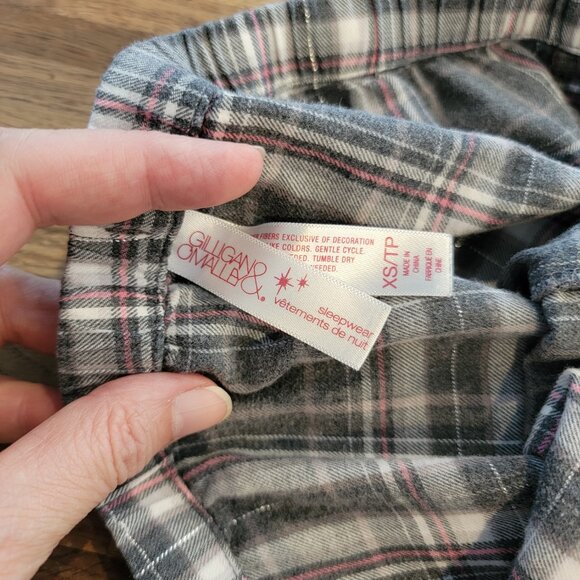 Gilligan & O Malley Plaid 2PC Pajama Set Pants & Top - Picture 14 of 14